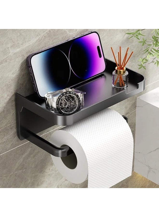 Toilet Paper Storage - Wall-Mounted Toilet Paper Holder, Easy Install No Drill Dispenser | Multifunctional Bathroom Paper Towel Rack, Space-Saving Stylish Toilet Paper Holder Suitable For Toilet Paper - Image 2