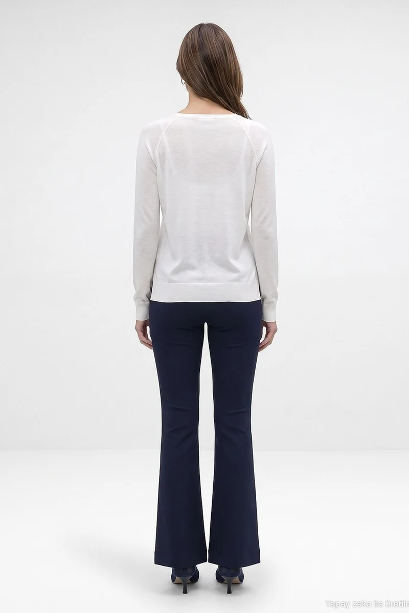 Dilvin Navy Blue DILVIN Women's Straight-Leg Pants for Women | Best Price UAE