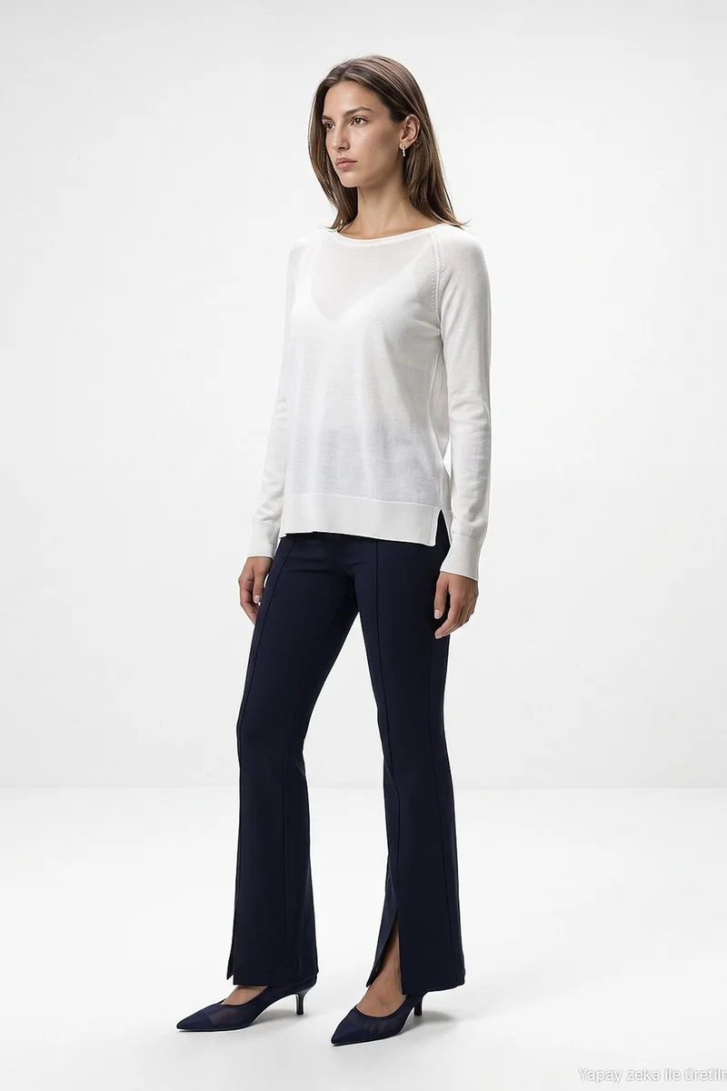 Dilvin Navy Blue DILVIN Women's Straight-Leg Pants for Women | Best Price UAE