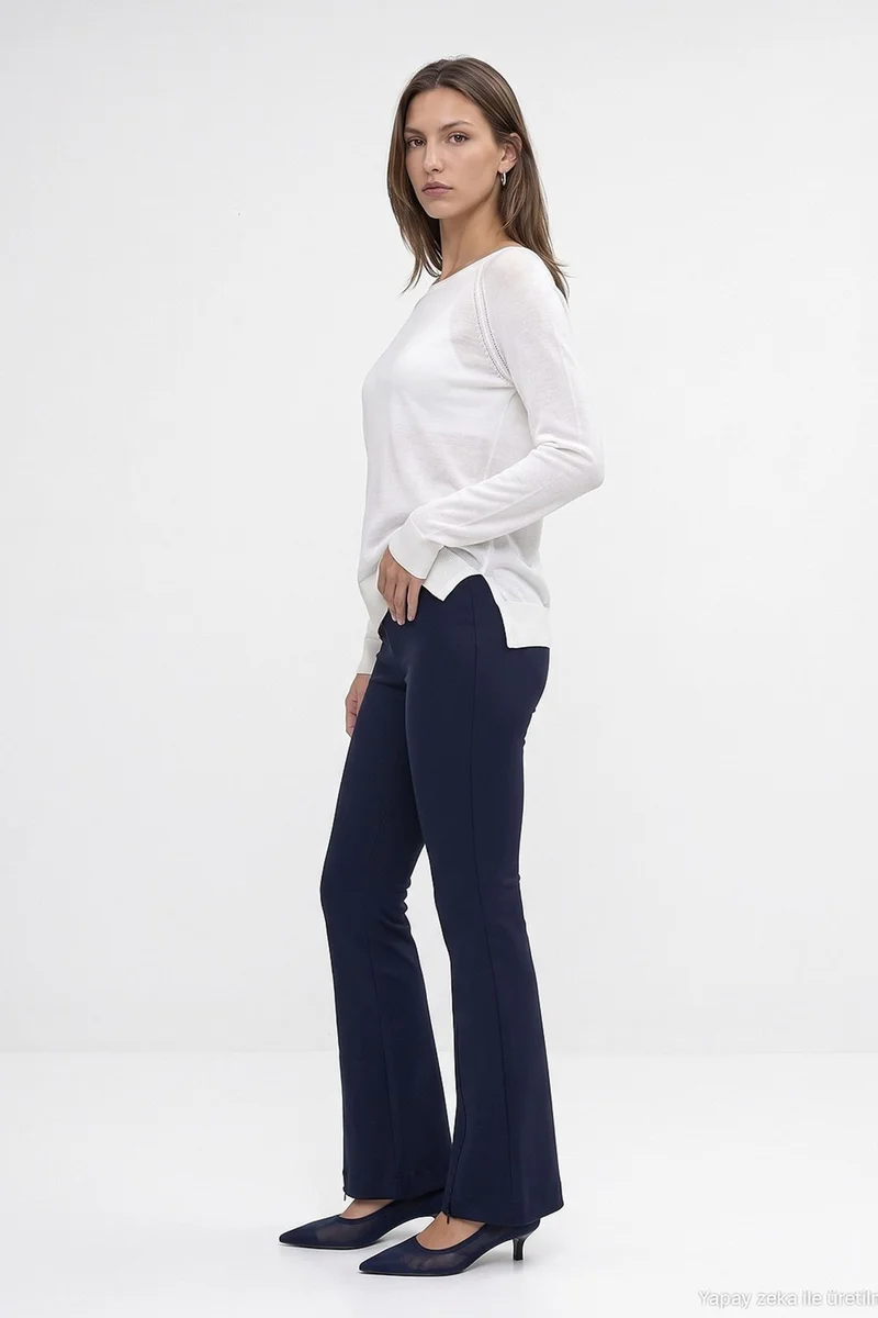 Dilvin Navy Blue DILVIN Women's Straight-Leg Pants for Women | Best Price UAE