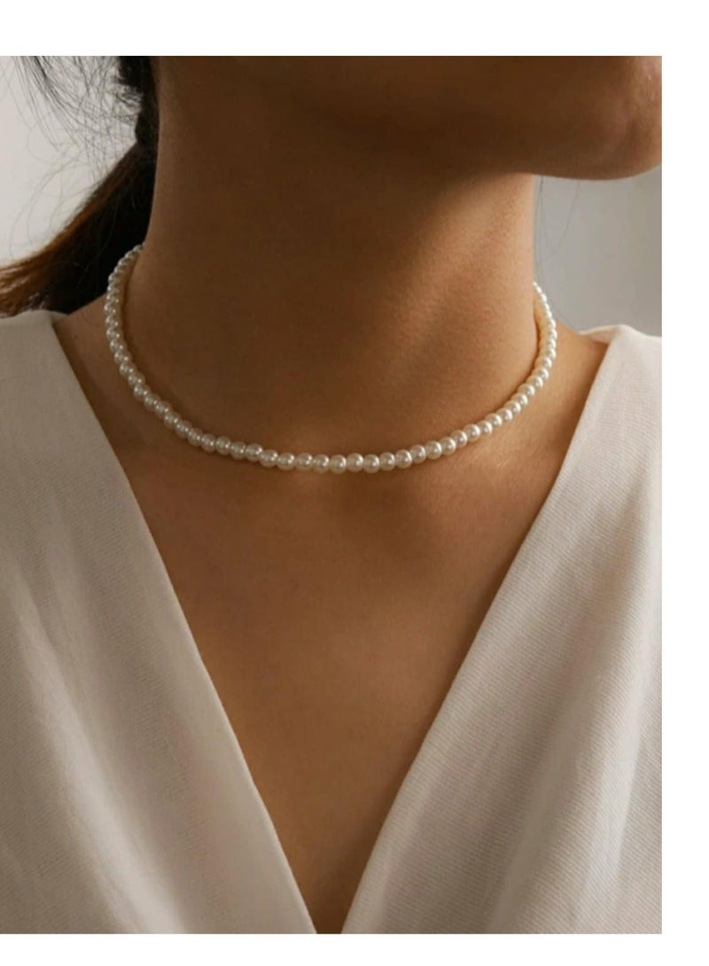 اكسوارات ار ايه عقد من اللؤلؤ (لولى)  اوف وايت - Image 1