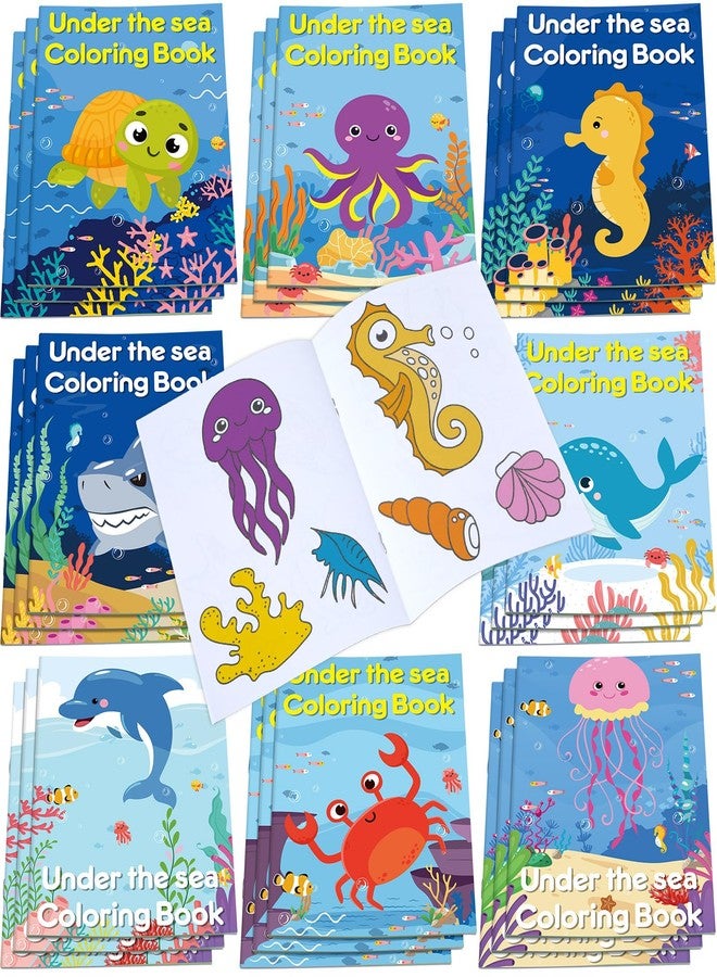 Faccito 24 Pcs Ocean Animals Coloring Books Bulk Under The Sea Mini Coloring Book Party Favors Drawing Book Ocean Fish Mermaid Birthday Party Goodie Bag Gift Classroom Activity Supply - Image 1