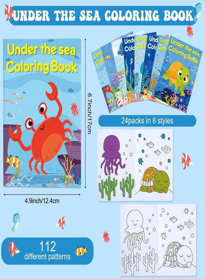 Faccito 24 Pcs Ocean Animals Coloring Books Bulk Under The Sea Mini Coloring Book Party Favors Drawing Book Ocean Fish Mermaid Birthday Party Goodie Bag Gift Classroom Activity Supply - Image 2