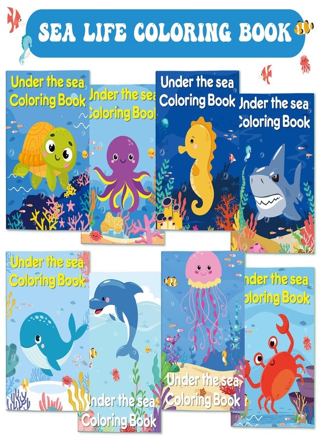 Faccito 24 Pcs Ocean Animals Coloring Books Bulk Under The Sea Mini Coloring Book Party Favors Drawing Book Ocean Fish Mermaid Birthday Party Goodie Bag Gift Classroom Activity Supply - Image 3