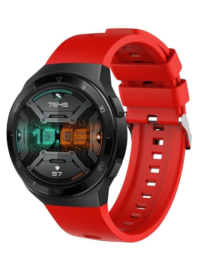 NIBEMINENT Replacement Silicone Watch Band For Huawei GT2E Red - Image 4
