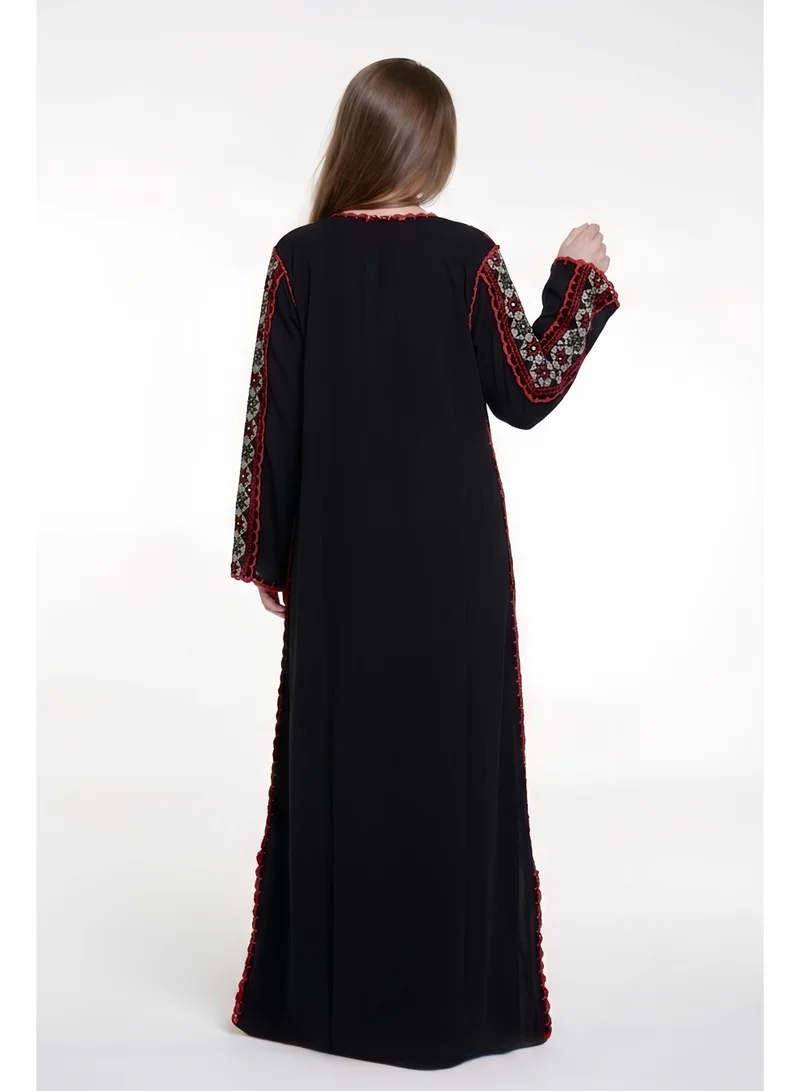 Al Bent Al Sharqieh black Women jalabiya dress- Embroidered Kaftan Abaya for Women | Best Price UAE