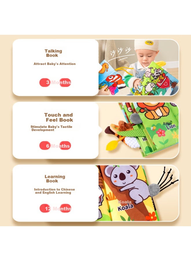 Ysr Baby Tail Cloth Book Infant Teething 0-12 Months Tear-resistant Early Education Book 0-1 Year Old Toy Newborn Gift - Image 4