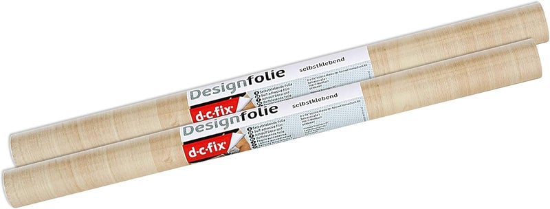 DC Fix 346-0219-2PK Decorative Self-Adhesive Film, Maple Wood, 17" x 78" Roll, 2-Pack - Image 2