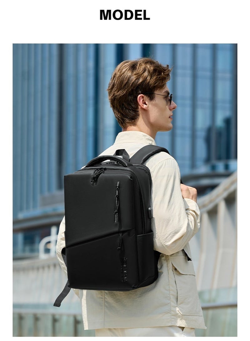 RAHALA RAL816 Fashionable Laptop Backpack (15.6") - Slim Design, Waterproof with USB Charging Port - Perfect for Work, Travel, and College - Image 3