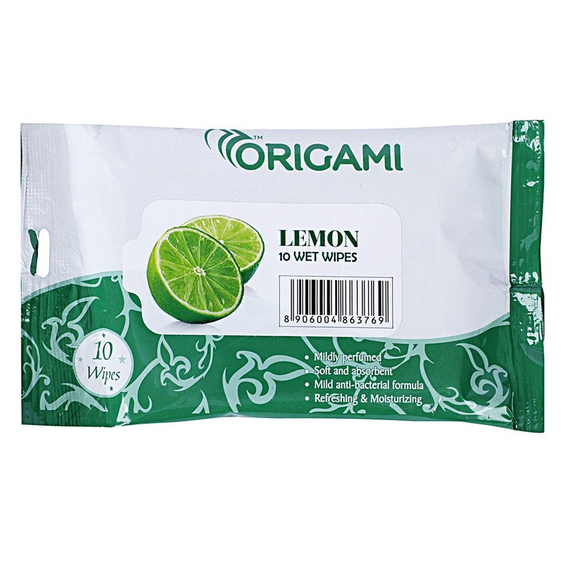 Origami Wet Wipes/Wet Tissue/Wet Facial Tissue - 15x20cm- 10 Pulls Per Pack - Pack of 10-100 Wipes - Assorted Fragrances - Image 2
