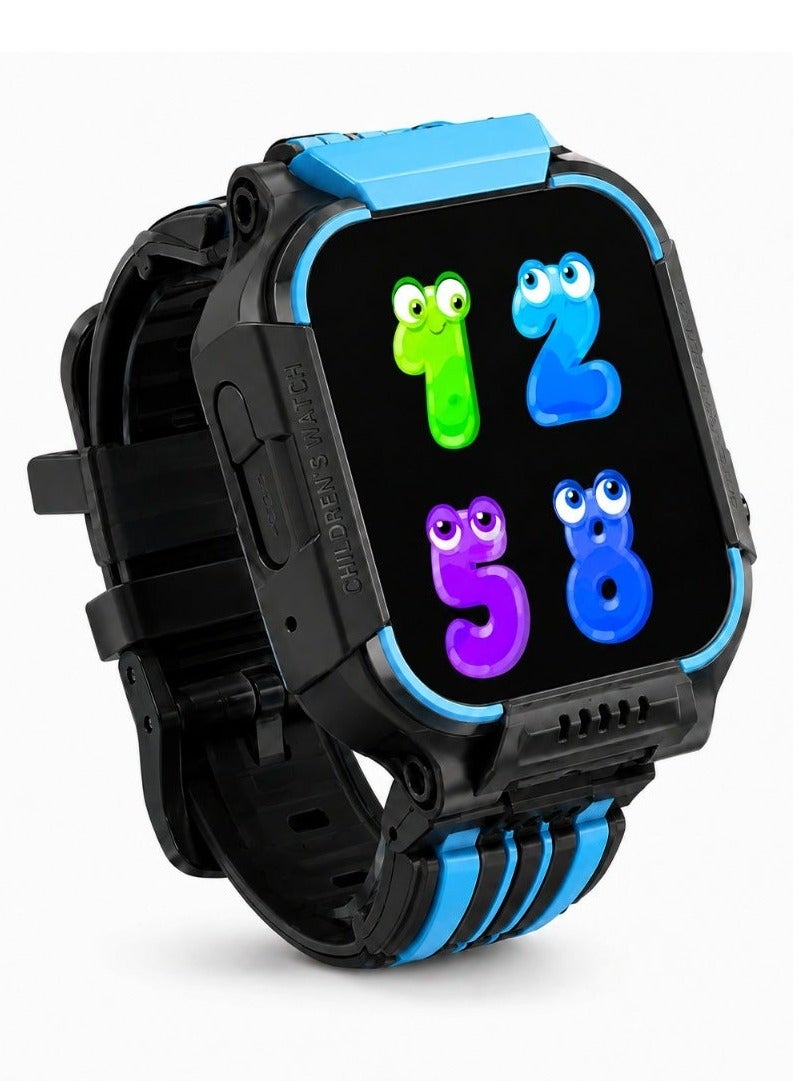 Smartbarry C006Pro 5G Kids Smart Watch 2.01 Inch HD Touchscreen with GPS Tracking, 680mAh Battery, Removable Strap, 5G SIM Support, Digital Smartwatch for Boys & Girls, Interactive Calling Watch, Black Blue - Image 1