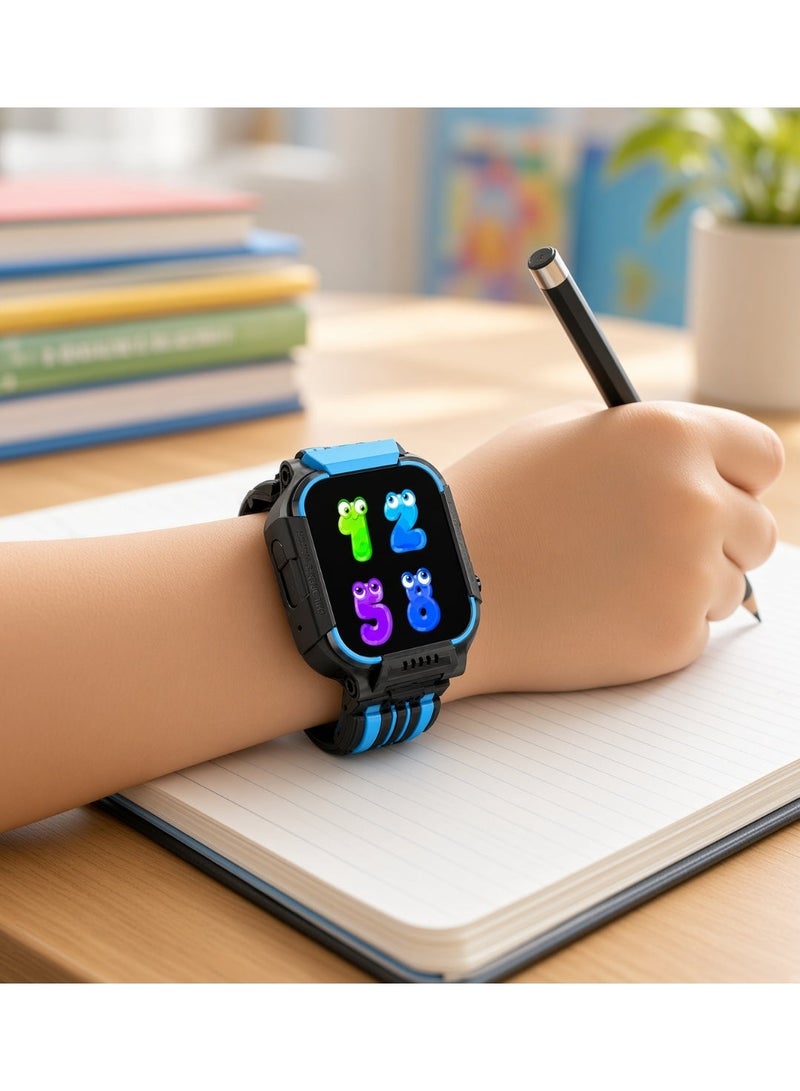 Smartbarry C006Pro 5G Kids Smart Watch 2.01 Inch HD Touchscreen with GPS Tracking, 680mAh Battery, Removable Strap, 5G SIM Support, Digital Smartwatch for Boys & Girls, Interactive Calling Watch, Black Blue - Image 3