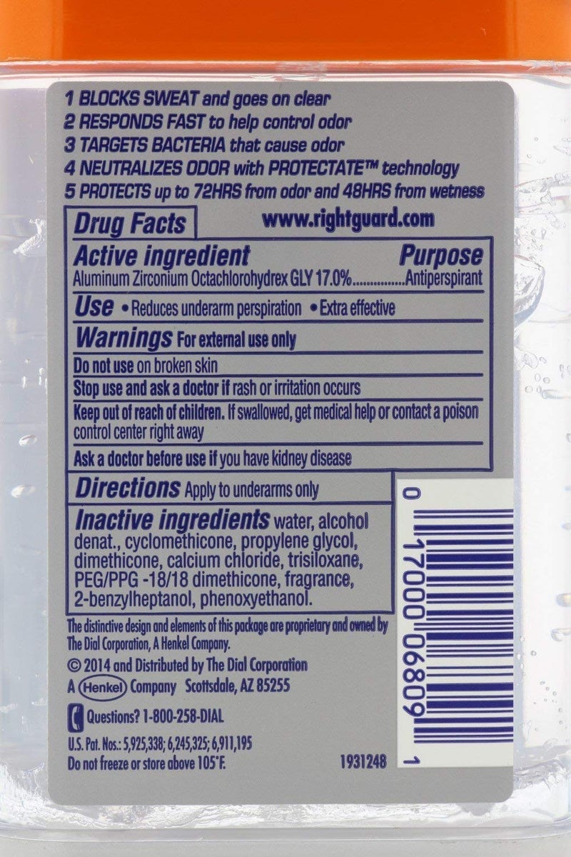 Right Guard Total Defense 5 Power Gel, Antiperspirant and Deodorant, Artic Refresh 4 Ounce 4 PK - Image 3