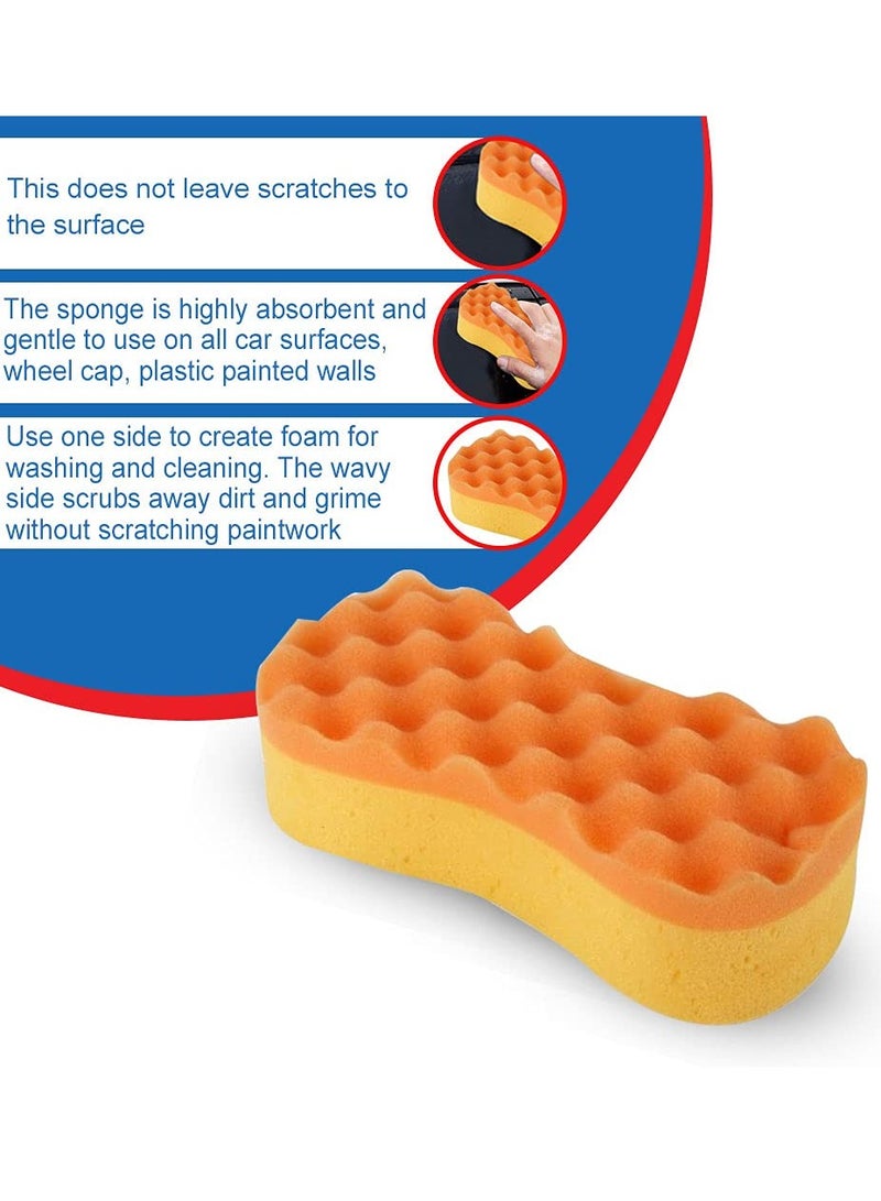 Agc Car Wash Sponge For Foaming Washing 100%Microflber Easy Grip Washing Sponge 21x11x5.5cm - Image 2
