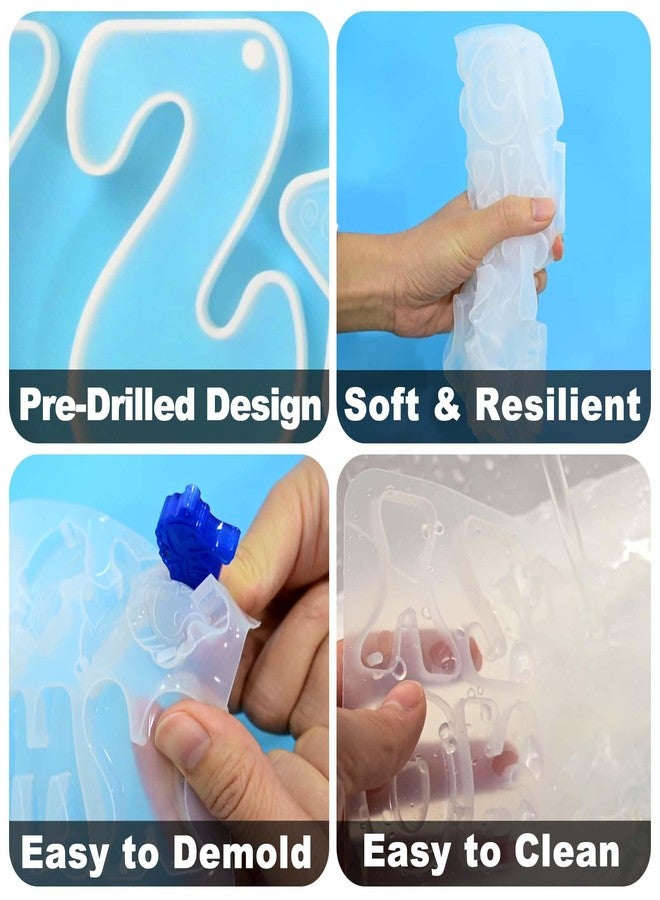 ZQYSING Alphabet Resin Molds with Hole, Reversed Alphabet Silicone Molds for Epoxy Resin, Letter Resin Molds for Keychain Jewelry Pendant Making - Image 5