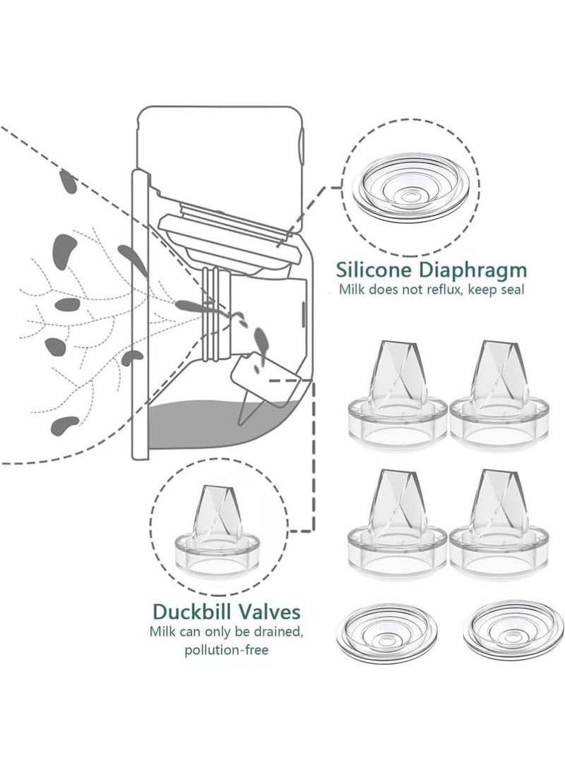 Baby Dream 13 Pack Breast Milk Pump Flange Inserts,Breast Pump Inserts 13/15/17/19/21mm And Ruler,Compatible with Momcozy Wearable Breast Pump S12 Pro/S9 Pro/S12/S9,Include Silicone Diaphragm&Duckbill Valve - Image 4