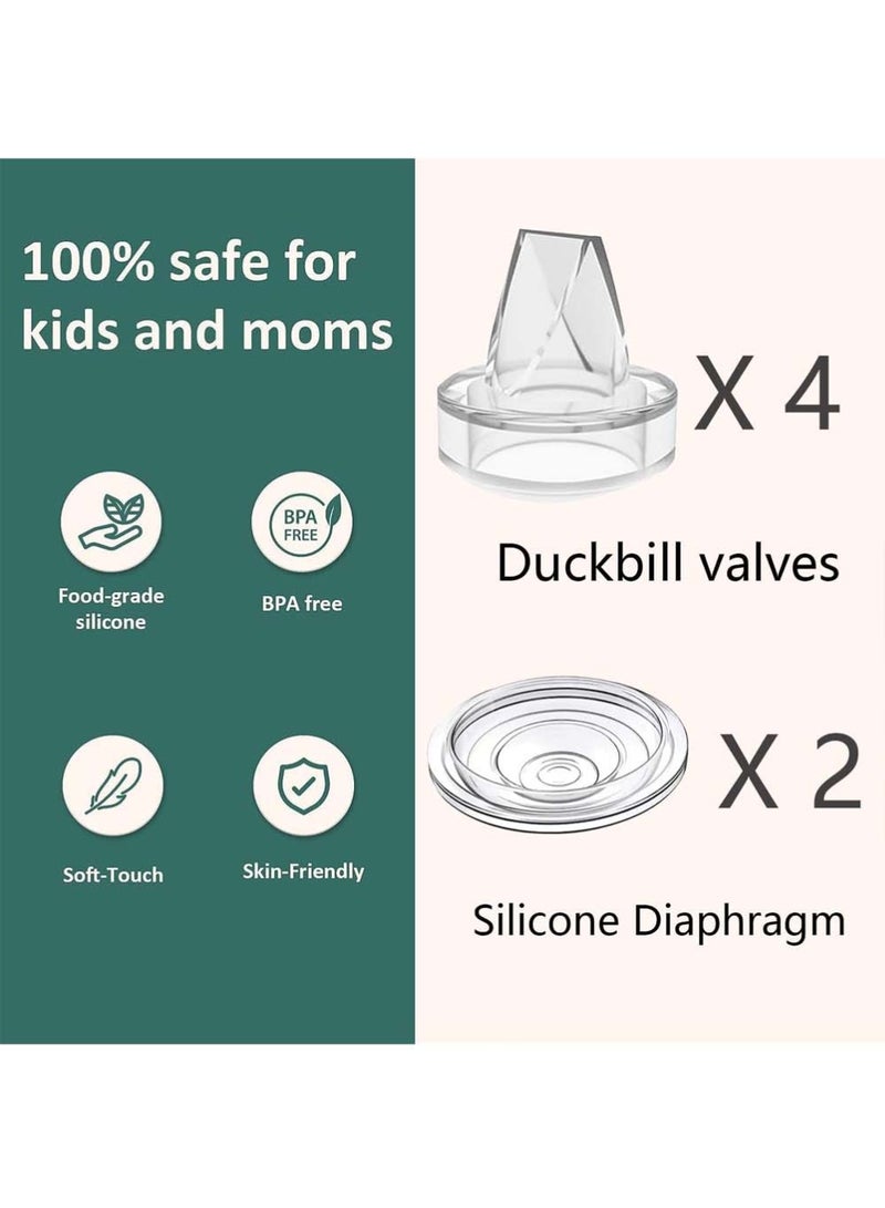 Baby Dream 13 Pack Breast Milk Pump Flange Inserts,Breast Pump Inserts 13/15/17/19/21mm And Ruler,Compatible with Momcozy Wearable Breast Pump S12 Pro/S9 Pro/S12/S9,Include Silicone Diaphragm&Duckbill Valve - Image 2