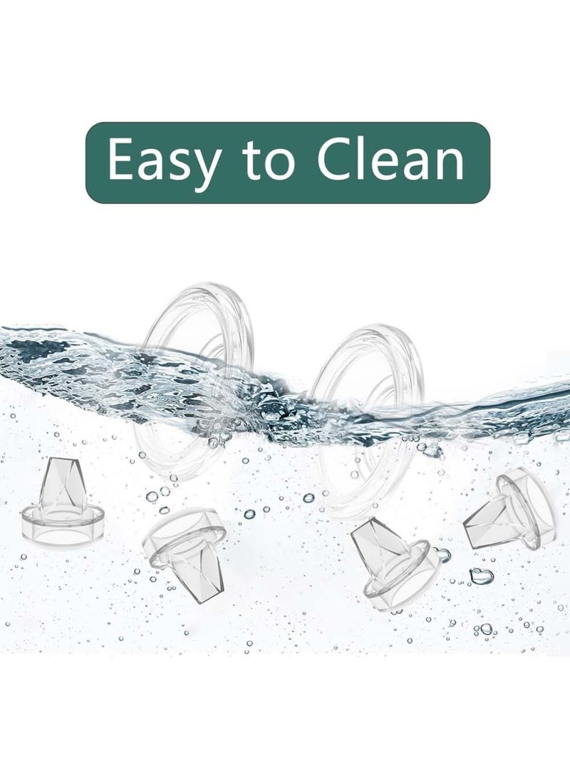 Baby Dream 13 Pack Breast Milk Pump Flange Inserts,Breast Pump Inserts 13/15/17/19/21mm And Ruler,Compatible with Momcozy Wearable Breast Pump S12 Pro/S9 Pro/S12/S9,Include Silicone Diaphragm&Duckbill Valve - Image 3