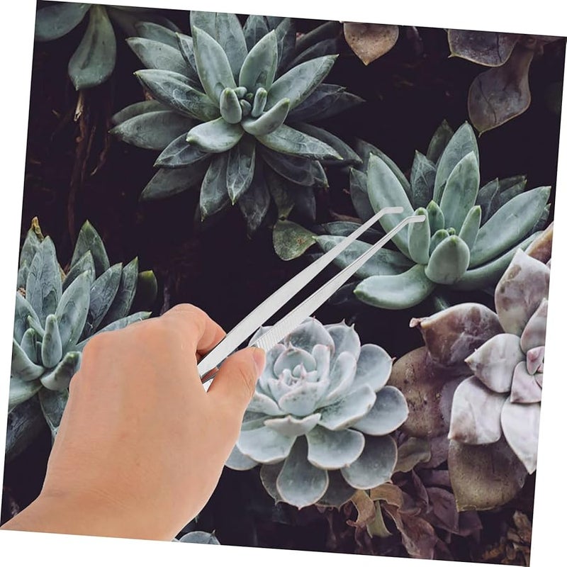 4Pcs Stainless Steel Long Hand Tweezers For Garden Pruning Bonsai Care And Crafts - Image 4