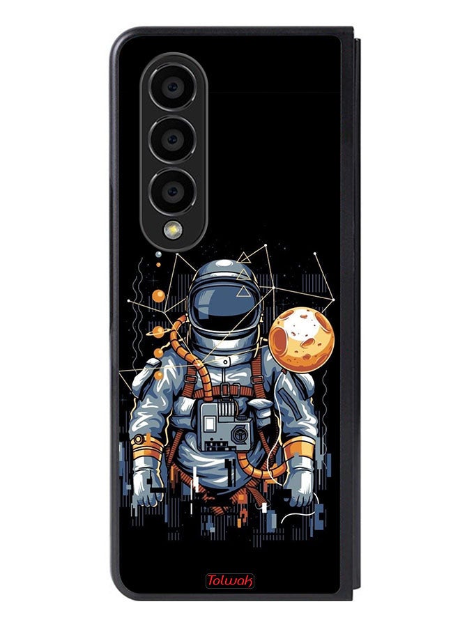 Tolwak Samsung Galaxy Z Fold 4 Protective Case Cover Astronaut Abstract Art - Image 1
