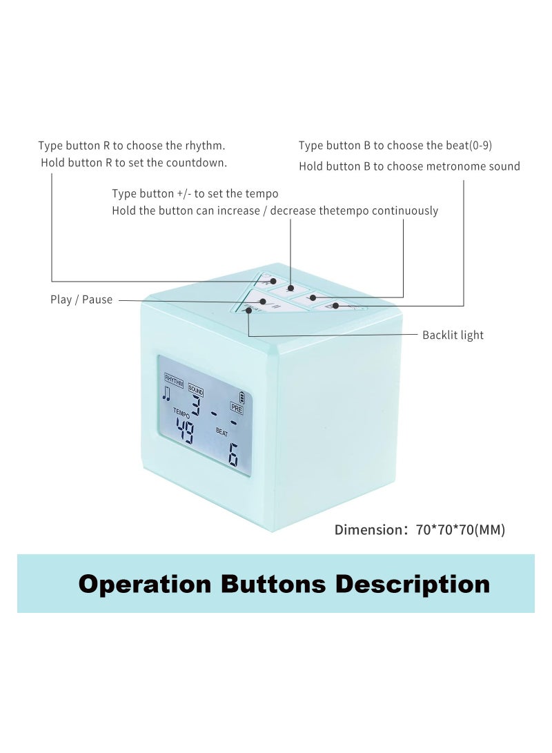 Excefore Rechargeable Digital Metronome, Suitable for All Instruments, Guitar, Bass, Violin, Ukulele, for Sweet But Serious Music Training - Image 3
