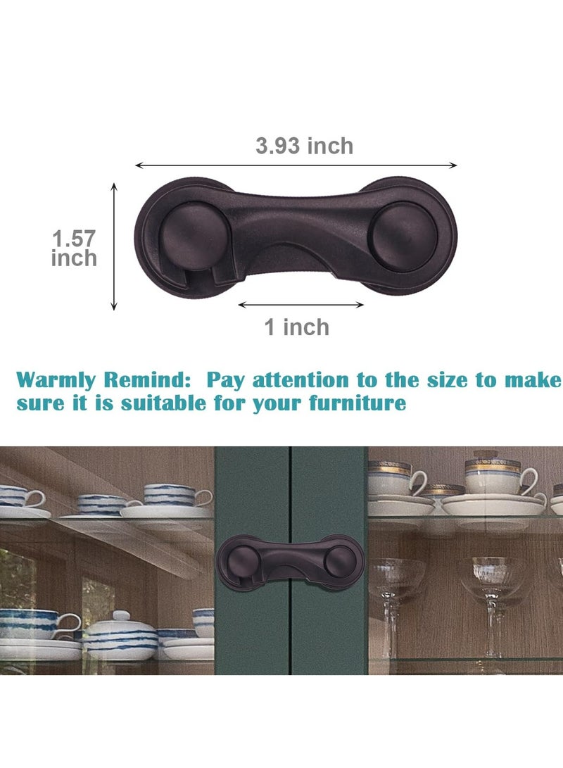 Oasisgalore Child Safety Cabinet Locks with Adhesive, Baby Proofing Latches Locks for Cabinets and Drawers(Black)  - Image 2