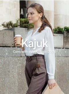 CYRILL Kajuk Compatible with AirPods 4 Case Cover Compatible with MagSafe [Shock Absorbent] with Carabiner - Saddle Brown  - Image 3