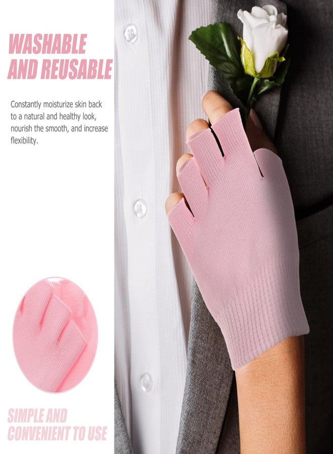 Healifty Moisturizing Fingerless Gloves for Dry Hands, Gel Infused with Jojoba Seed Oil, Olive Oil and Vitamin E, Overnight Hand Spa Moisturizer - Image 5