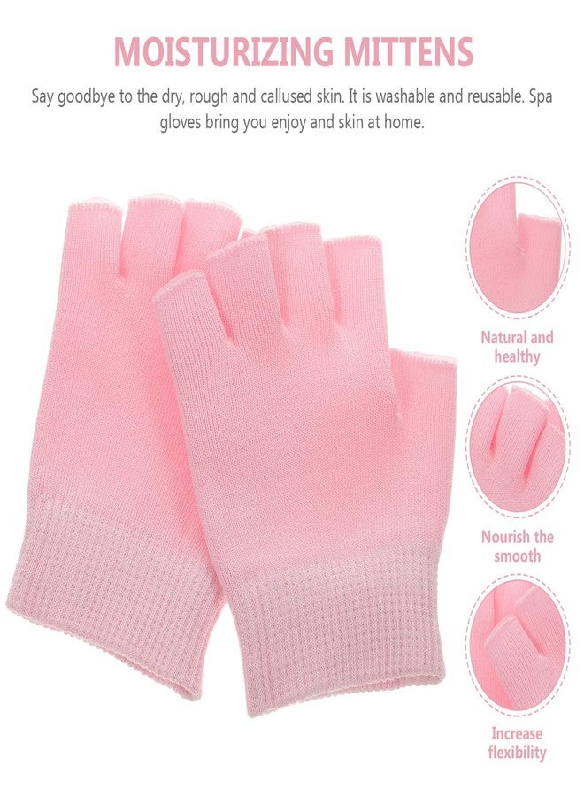Healifty Moisturizing Fingerless Gloves for Dry Hands, Gel Infused with Jojoba Seed Oil, Olive Oil and Vitamin E, Overnight Hand Spa Moisturizer - Image 3