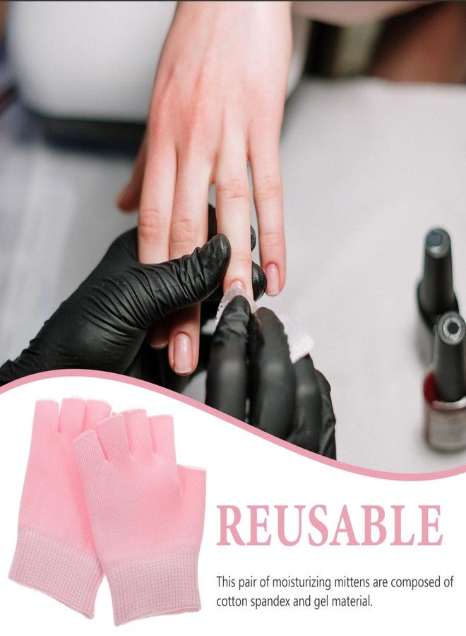 Healifty Moisturizing Fingerless Gloves for Dry Hands, Gel Infused with Jojoba Seed Oil, Olive Oil and Vitamin E, Overnight Hand Spa Moisturizer - Image 2