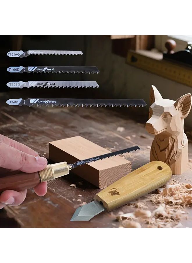 Mini Hand Saw Carving Knife Wood Handle High Carbon Steel Blade Precision Cutting Woodworking DIY - Image 2