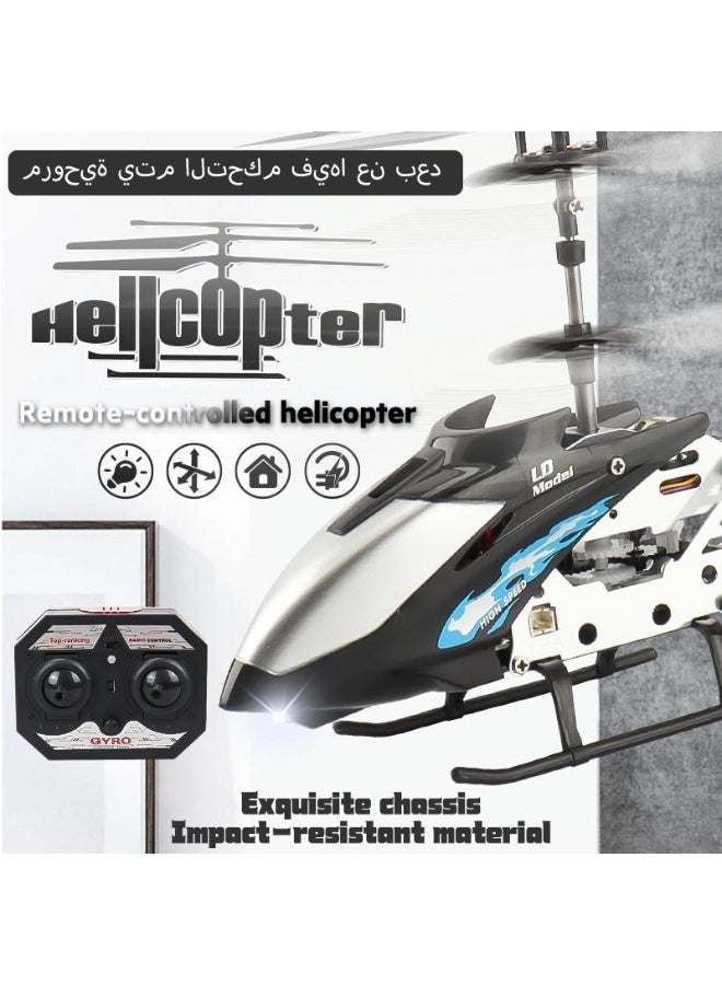 طائرة هليكوبتر يتم التحكم فيها عن بعد، هيكل من سبيكة معدنية لمقاومة الصدمات، ضوء كشاف LED، قدرة ثبات في الهواء، لعبة طائرة هليكوبتر مصغرة يتم التحكم فيها عن بعد، مناسبة للبالغين والأطفال، نموذج طائرة - Image 3