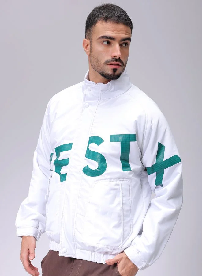 شركة المرآب الهندية Men Slim Fit Graphic Puffer Jackets