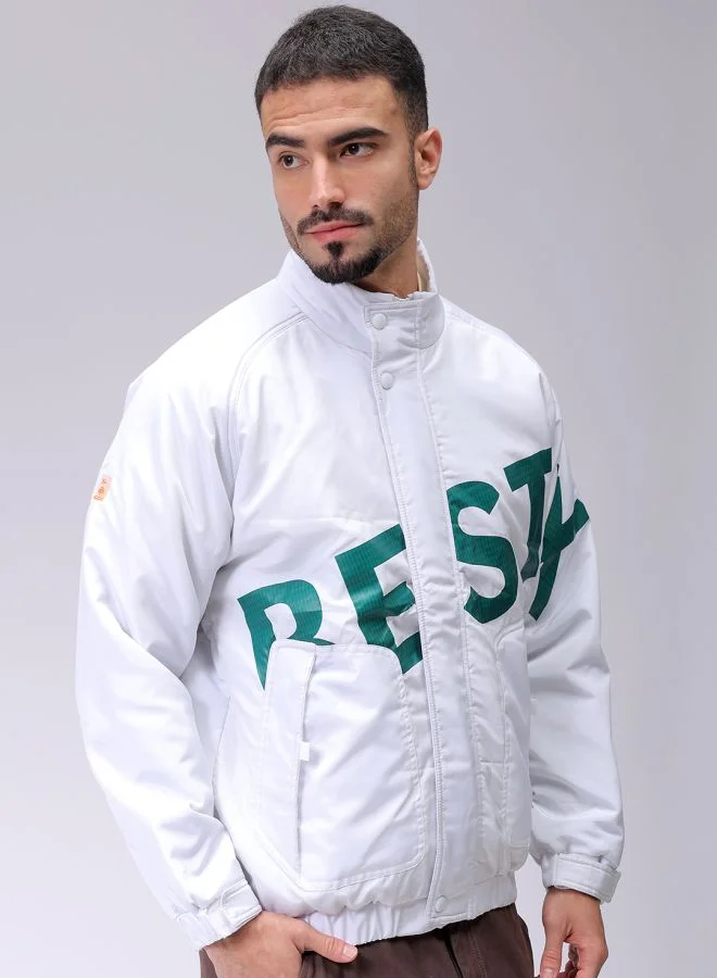 شركة المرآب الهندية Men Slim Fit Graphic Puffer Jackets