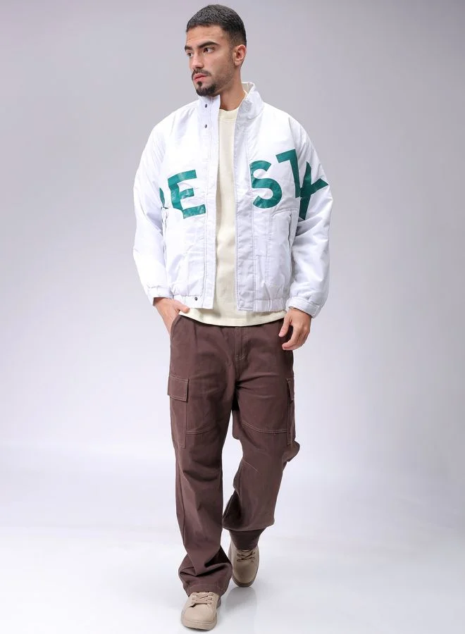 شركة المرآب الهندية Men Slim Fit Graphic Puffer Jackets