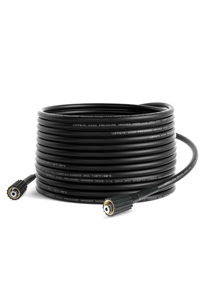 Corretic Pressure Washer Hose 3200 PSI 25 FT x 1/4 Inch, Flexible Power Washers Hose Replacement, M22-14mm Brass Thread - Image 1