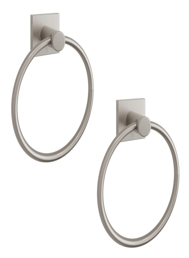 BGL Towel Ring Brushed Nickel Modern Hand Towel Ring 2 Packs for Bathroom Wall Mounted Bathroom Towel Holder Bathroom Towel Rack - Image 1
