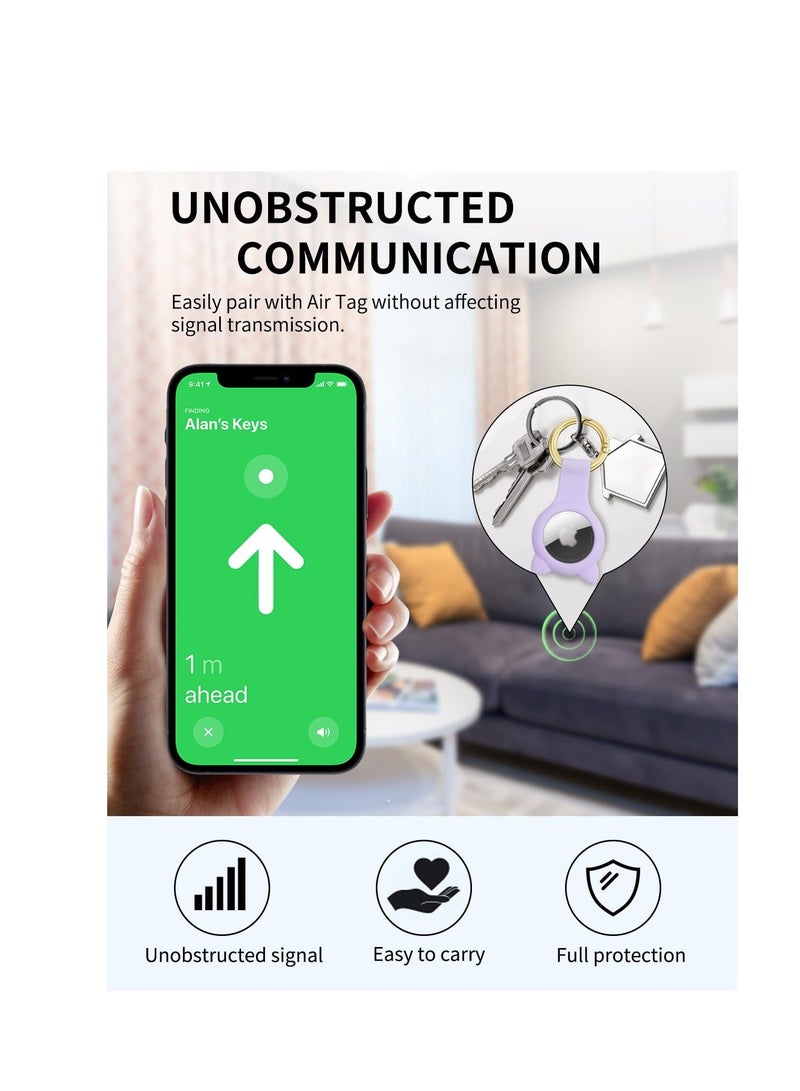 Y&D Cute Airtag Holder Air tag Keychain for AirTag Tracker, Protective Case with Anti-Lost Keychain, Anti-Drop Scratch Accessories Kids Pets Backpacks (2 Pack) - Image 4