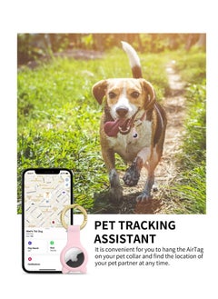 Y&D Cute Airtag Holder Air tag Keychain for AirTag Tracker, Protective Case with Anti-Lost Keychain, Anti-Drop Scratch Accessories Kids Pets Backpacks (2 Pack)  - Image 3