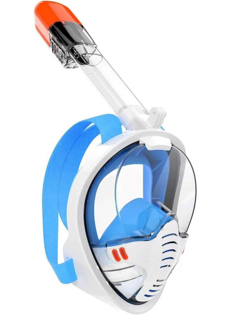 SYOSI Kids Adults Snorkel Mask Full Face Snorkel Mask for Men Women Snorkeling Set Foldable Snorkeling Gear for Swimming Dry Top Anti Leak Anti Fog 180° Panoramic View  - Image 1