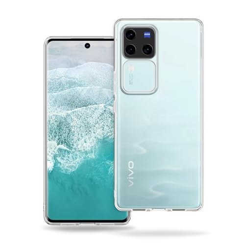 Plus Clear Transparent Back Case Cover for Vivo V30 Pro 5G | Full Device Protection | Shockproof TPU | Flexible Silicone Back Cover Case – Transparent - Image 1