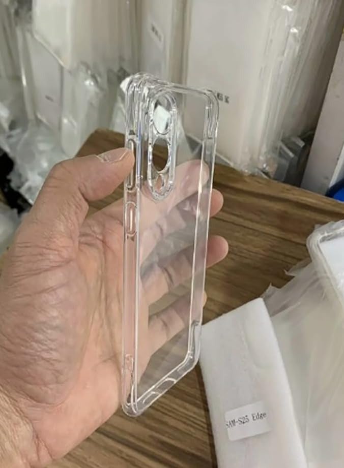 BORTONY Samsung Galaxy S25 Edge Clear Case Cover with Rainforest Corners Protection Cover Transparent Soft Silicone Case for Samsung Galaxy S25 Edge - Image 2