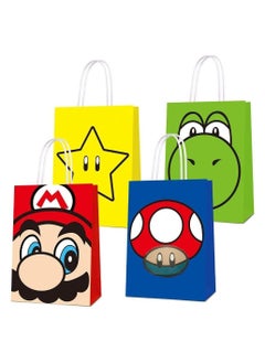 16 PCS Party Favor Bags for Super Bros Mario Birthday Party Supplies, Party Gift Bags for Super Bros Mario Party Favors Decor Party Decor for Super Bros Mario Themed Birthday Decorations