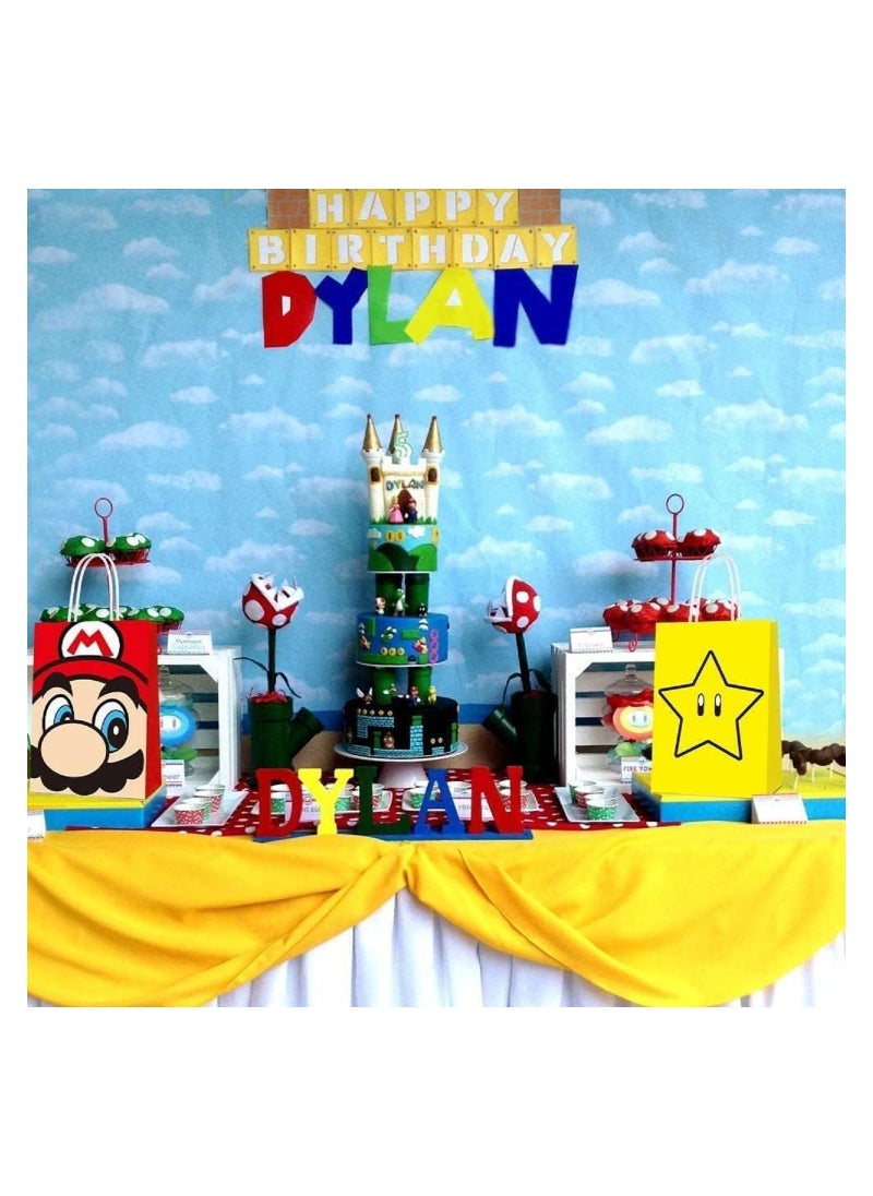 Intag - 16 PCS Party Favor Bags for Super Bros Mario Birthday Party Supplies, Party Gift Bags for Super Bros Mario Party Favors Decor Party Decor for Super Bros Mario Themed Birthday Decorations - Image 1