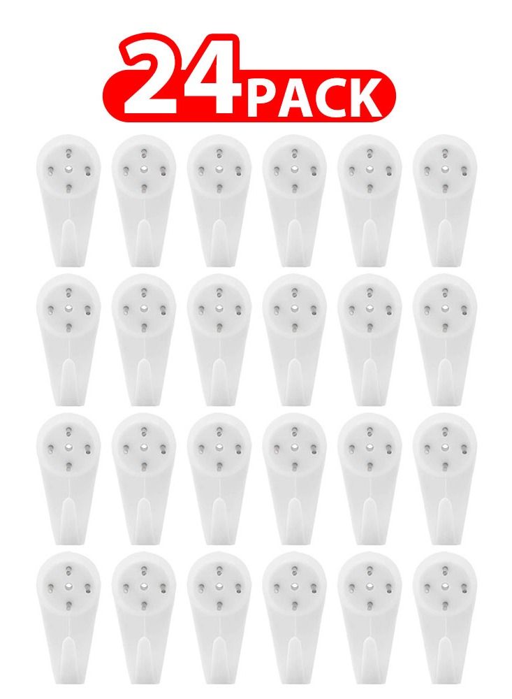 CATANES 24 Pack For Concrete Wall Hanging Hooks with Invisible Nails Large - Image 1