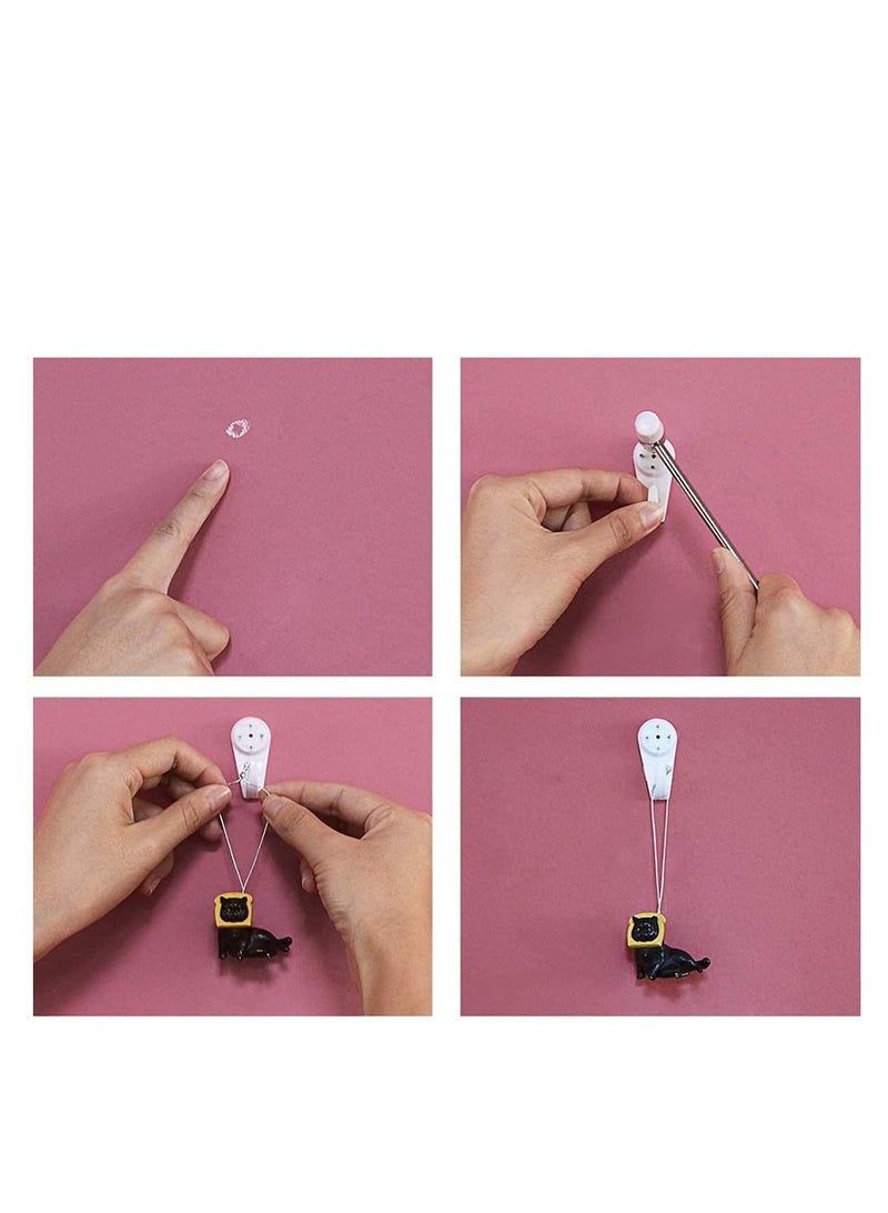 CATANES 24 Pack For Concrete Wall Hanging Hooks with Invisible Nails Large - Image 5