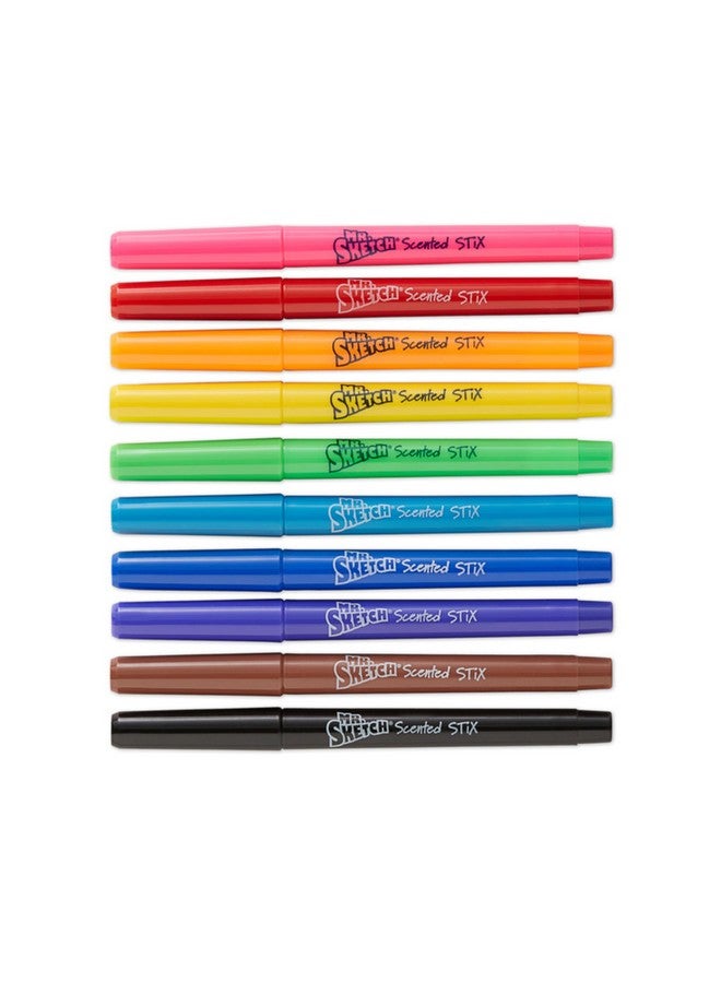 مستر.سكيتش أقلام تحديد معطرة، ذات رأس رفيع، ألوان متنوعة، 10 قطع - Image 3