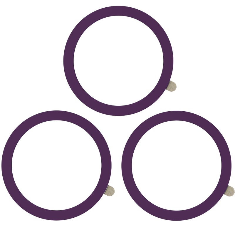 TENOC Universal Metal Ring Sticker for Magnetic Charger Compatible with iPhone/Samsung/Android All Cellphones, Magnetic Mount/Phone Holder Conversion Accessories, 3Pcs, Purple - Image 1