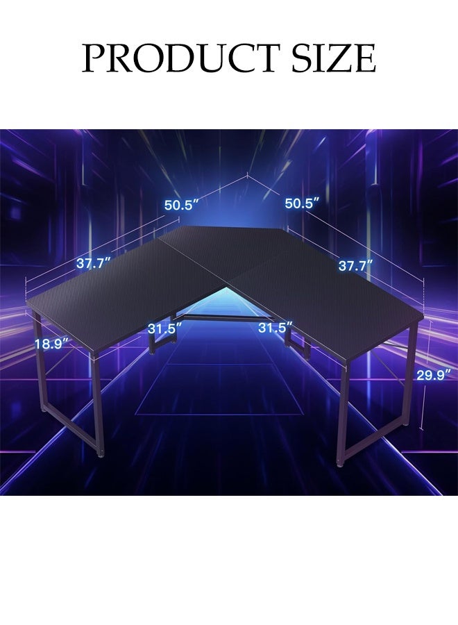 Spides L-Shaped Computer Desk Corner Table Home Gaming Desk Office Writing Workstation PC Desktop Computer Table with Large Monitor Stand Sturdy Ergonomic Study Table Ideal for Home Office Student Study Spacious and Functional - Image 4