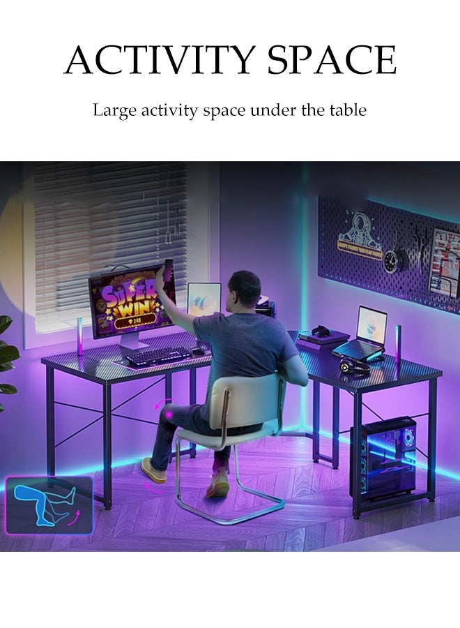 Spides L-Shaped Computer Desk Corner Table Home Gaming Desk Office Writing Workstation PC Desktop Computer Table with Large Monitor Stand Sturdy Ergonomic Study Table Ideal for Home Office Student Study Spacious and Functional - Image 3